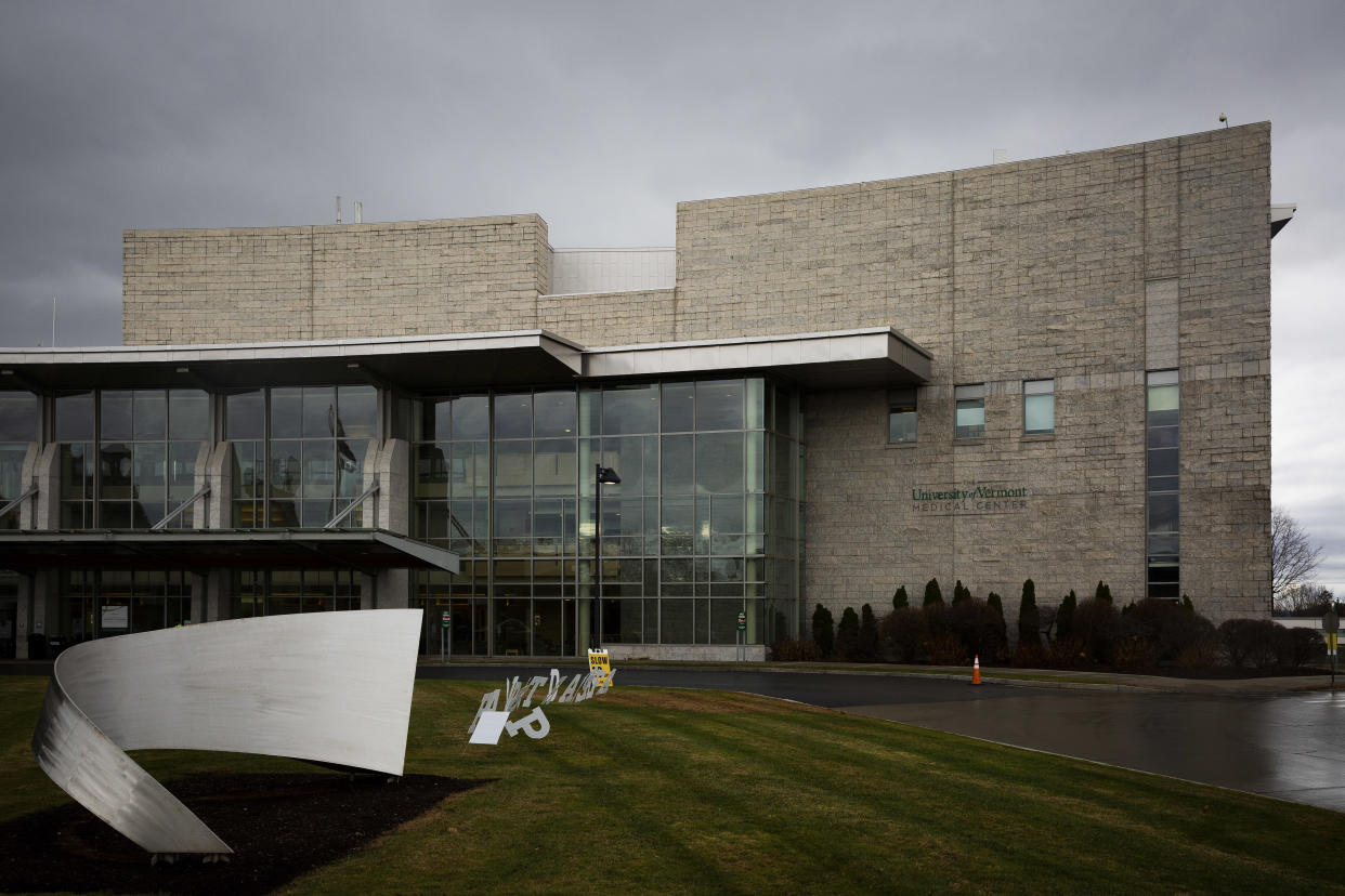 El Centro Médico de la Universidad de Vermont en Burlington, objetivo de un ciberataque a finales de octubre, fotografiado el 23 de noviembre de 2020. (Elizabeth Frantz/The New York Times).