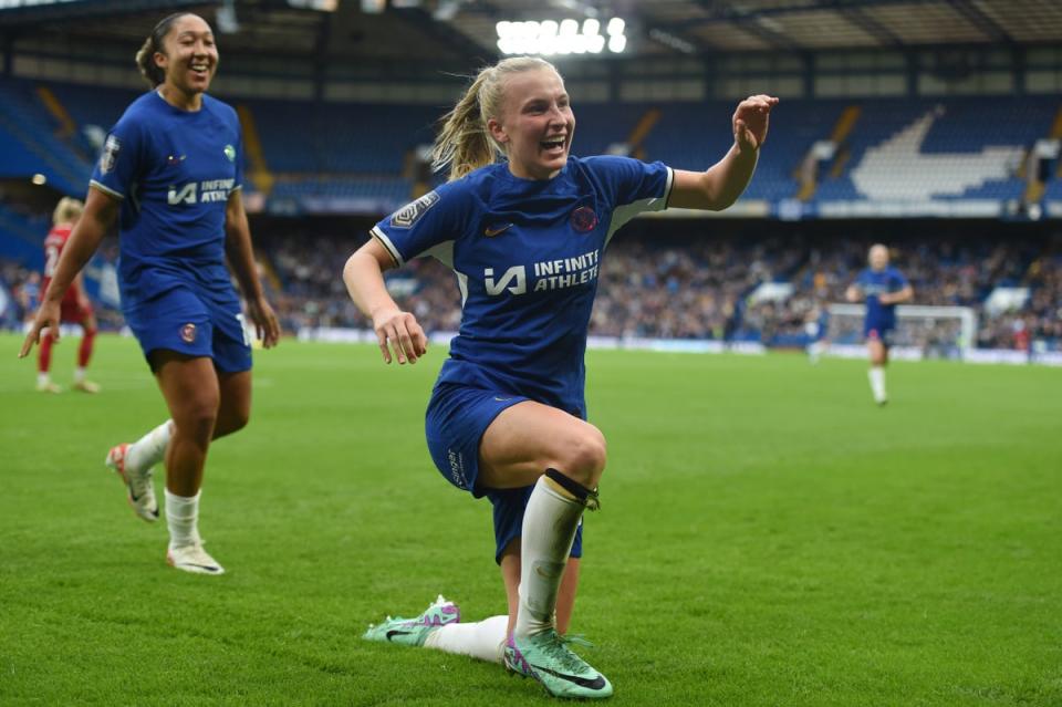 Chelsea's Aggie Beever-Jones came very close to earning her first senior England call-up (Chelsea FC via Getty Images)