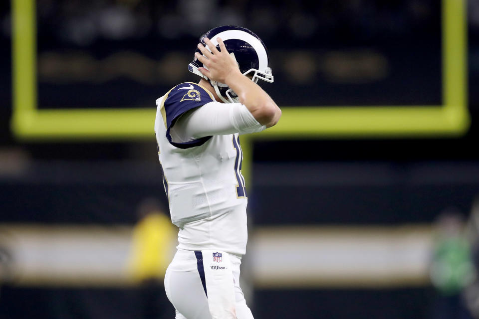 Noise in the Superdome made an impact on the Rams offense as they struggled to communicate on the field. (Getty)