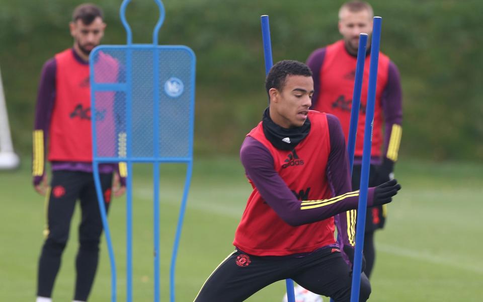 Mason Greenwood training with Manchester United - GETTY IMAGES