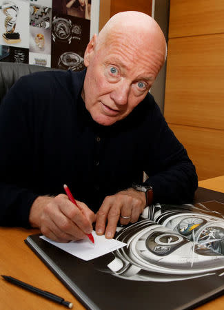 Jean-Claude Biver, Chief Executive Executive of Tag Heuer and LVMH's head of watches, poses at his office in Paris, France, December 8, 2016. Picture taken December 8, 2016 REUTERS/Jacky Naegelen