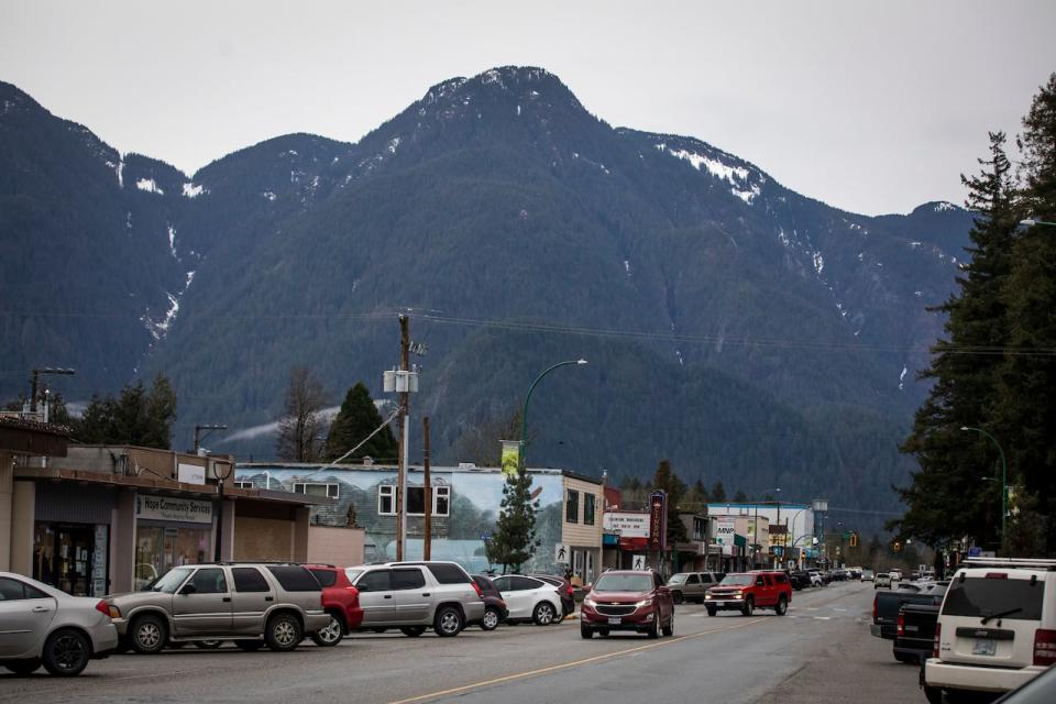 Streets in downtown Hope, British Columbia on Wednesday, Jan. 31, 2024. 