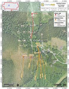 Figure 1 - Plan map of drilling in DAC Zone on the Destiny Project showing historic collars and released holes from 2021 program.