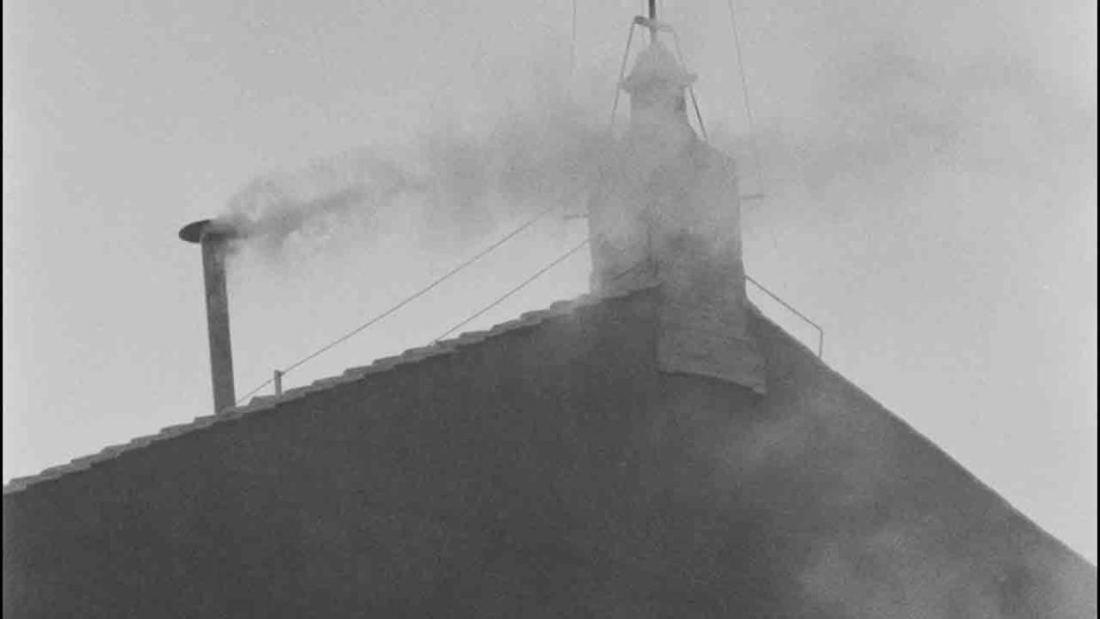 Smoke from the Sistine Chapel's chimney