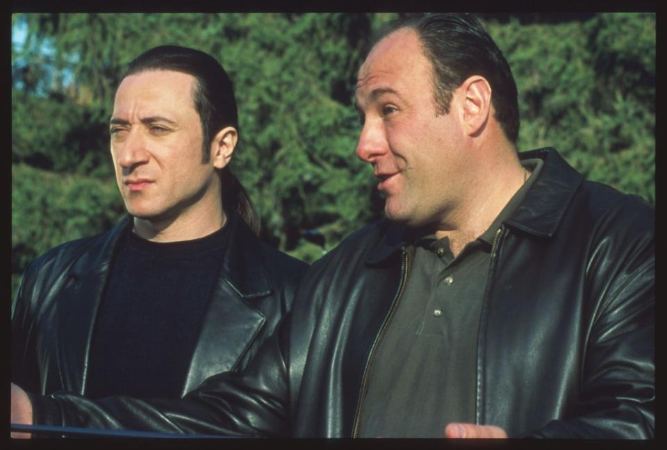 Federico Castelluccio (left) portrayed a mobster on “The Sopranos,” but can currently be seen playing a senator in the film “Cabrini,” which depicts the life of Catholic missionary Francesca Cabrini. HBO