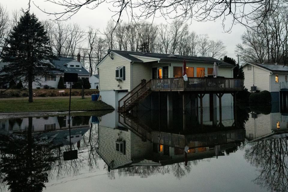Jan 12, 2024; Lincoln Park, NJ, United States; Kristen and Brian Perry's Lincoln Park home has flooded for the third time in three weeks.