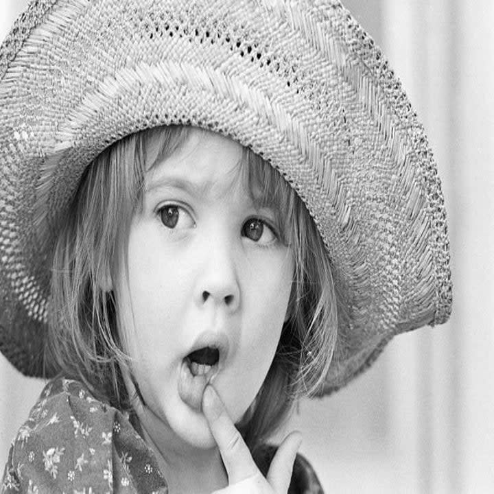 Four-year-old Drew Barrymore, granddaughter of the late John Barrymore, member of the Barrymore and Drew families