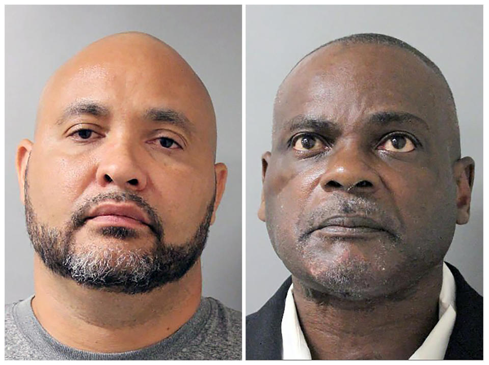 Former Houston police officers Steven Bryant (left) and Gerald Goines have been indicted by a Texas grand jury for their roles in a botched drug raid that killed two people and their dog. (Photo: ASSOCIATED PRESS)