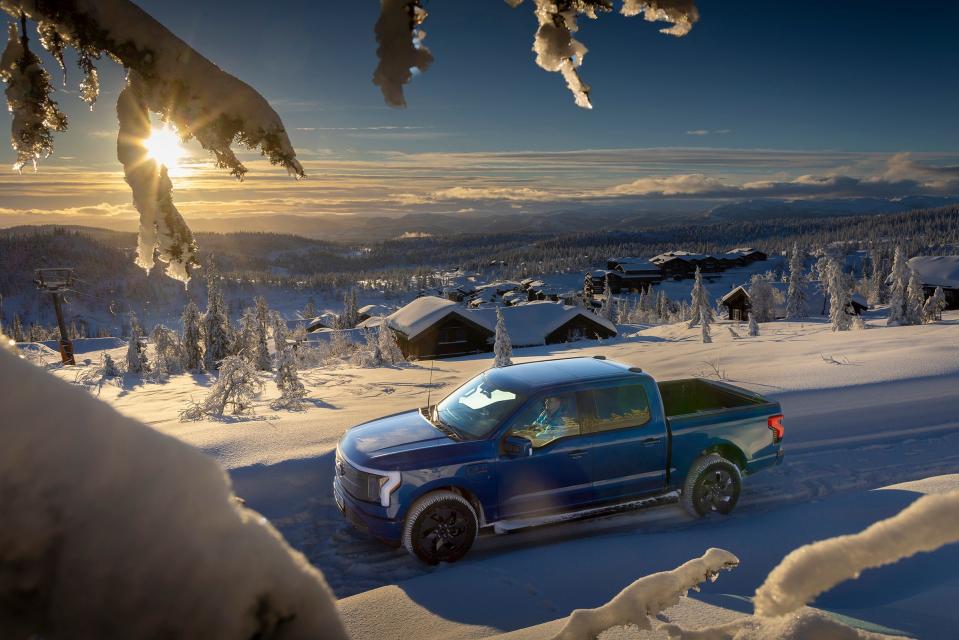 Ford announces Thursday, April 20, 2023, that Ford will ship the all-electric Ford F-150 Lightning to Norway. It's scheduled to arrive at dealerships in early 2024.