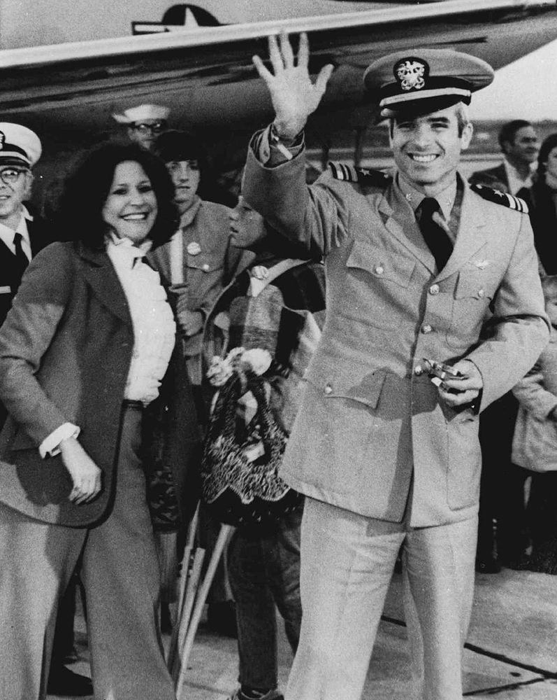 John McCain with first wife Carol