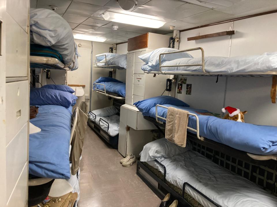 Crew bunks on the Royal Yacht Britannia.