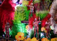 <p>Samba dancers perform in the “Cidade Maravilhosa” segment during the Closing Ceremony on Day 16 of the Rio 2016 Olympic Games at Maracana Stadium on August 21, 2016 in Rio de Janeiro, Brazil. (Photo by Pascal Le Segretain/Getty Images) </p>