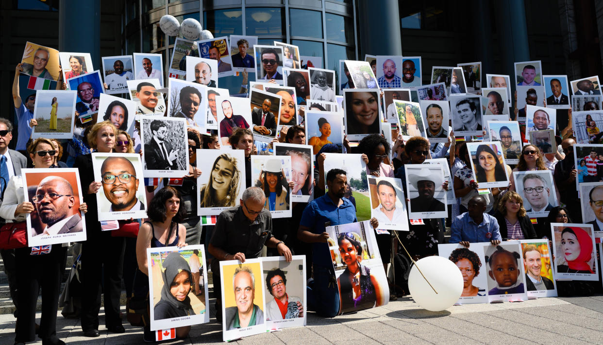 Photo d’illustration des familles des victimes du crash du Boeing 737 Max d’Ethiopian Airlines, le 10 septembre 2019
