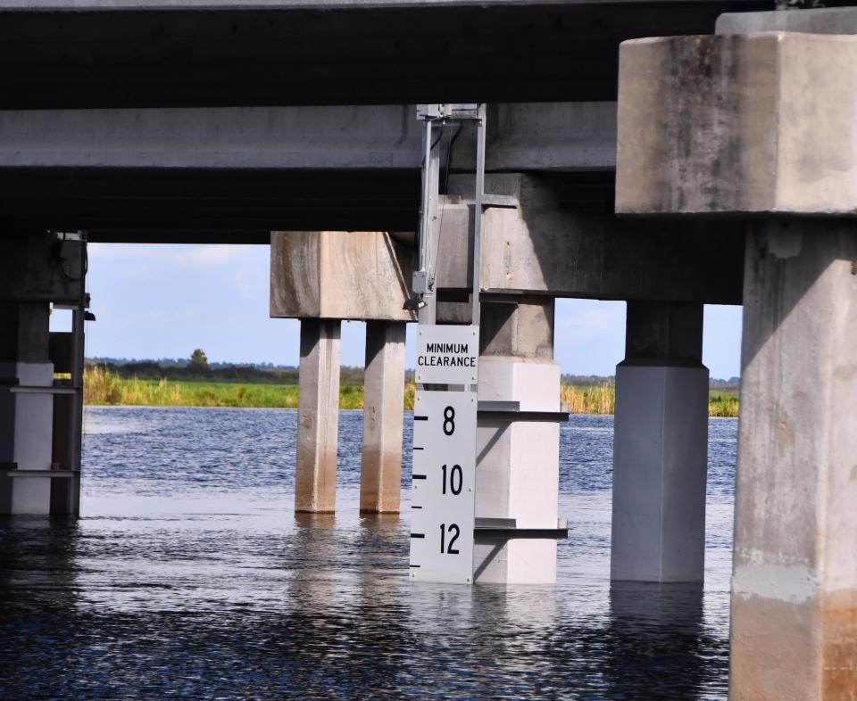 The St. Johns River is already very high, with the marker on 520 near the Lone Cabbage Fish Camp  showing the water level of the St. Johns over five feet higher than early August but is still only just about a half-inch over the 11-year median water level.