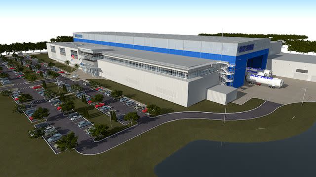 A rendering of the finished factory. <span class="inline-image-credit">(Blue Origin)</span>