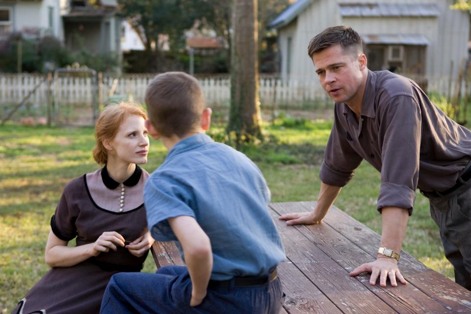 Jessica Chastain, left, and Brad Pitt in ethereal family epic "The Tree of Life."