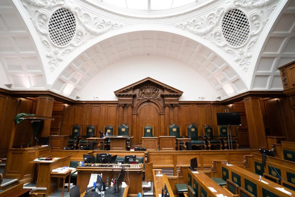 Inside the Old Bailey were cameras will be allowed to film for the first time