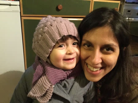 Nazanin Zaghari-Ratcliffe and her daughter Gabriella pose for a photo in London, Britain February 7, 2016. Karl Brandt/Courtesy of Free Nazanin campaign/Handout via REUTERS