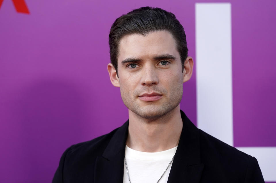 David Corenswet at the premiere of the Netflix film Look Both Ways. (AP Photo)