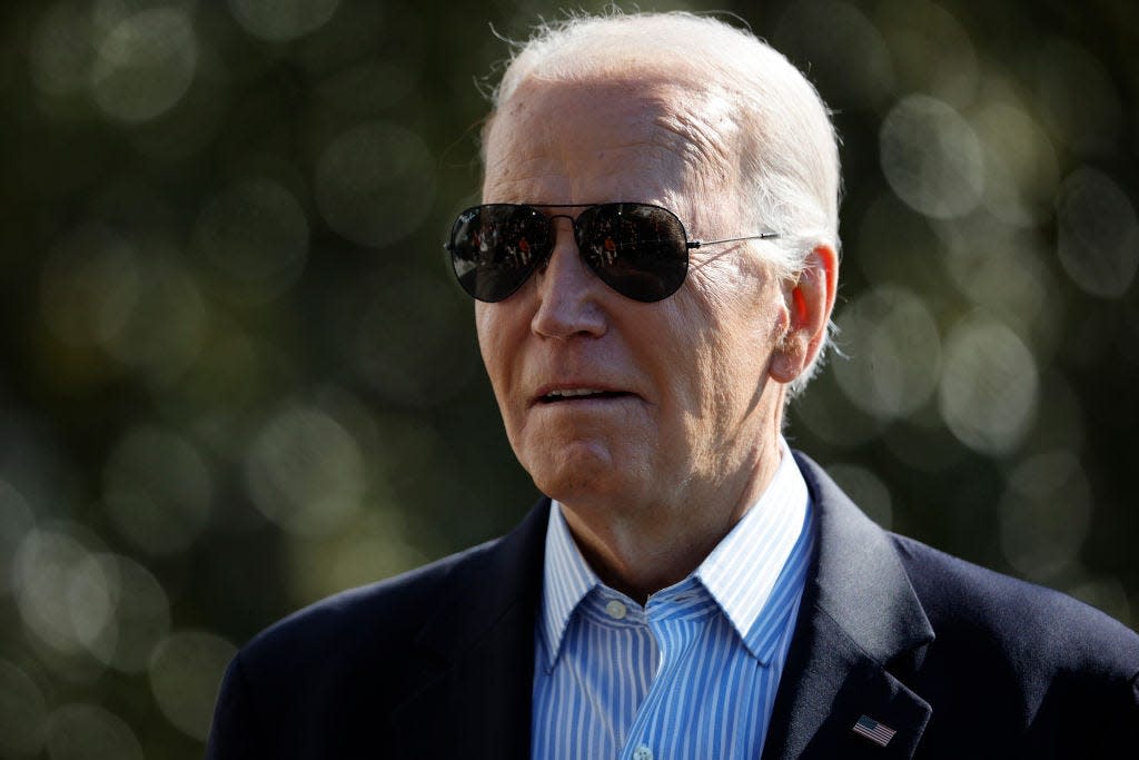 Joe Biden wearing sunglasses.