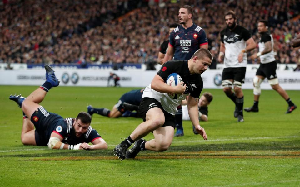 Dane Coles scores for New Zealand - REUTERS