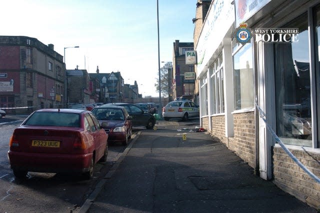 The exterior of the Universal Express travel agents in Bradford, West Yorkshire