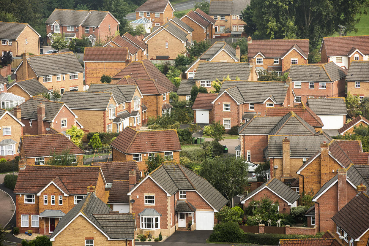 Suburbia. Modern housing estate. England.