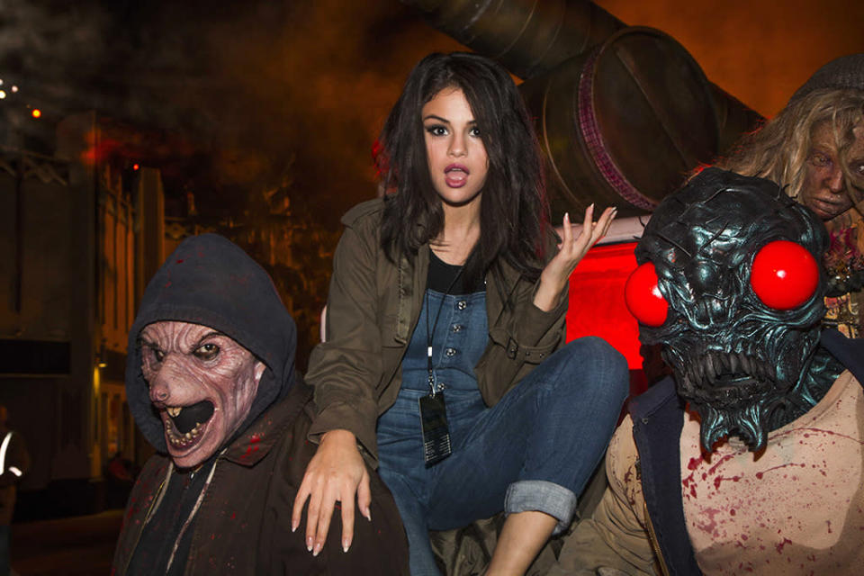 Selena Gomez didn’t know what to think about the ghastly creatures surrounding her. Maybe try singing them a song? (Courtesy of NBC Universal)