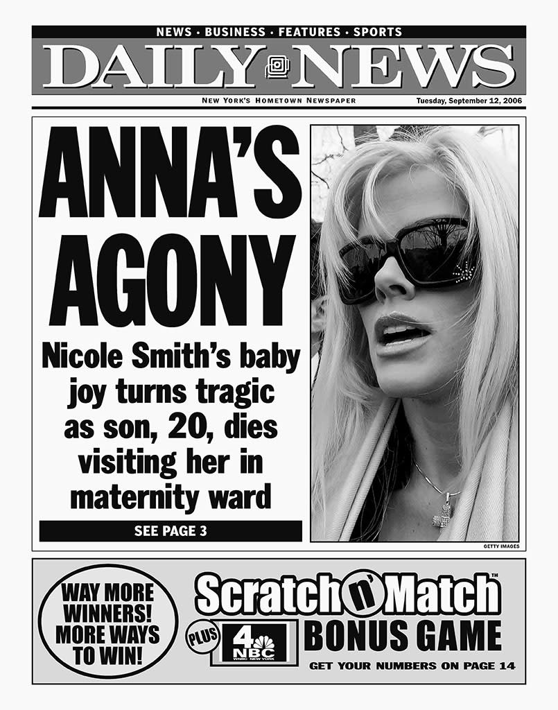 Front page of Daily News with headline 