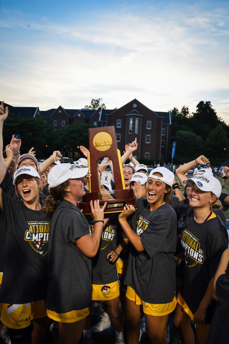 The Salisbury University women's lacrosse team defeated Tufts on Sunday, May 24, 2021 to claim the program's fourth Division III national championship.