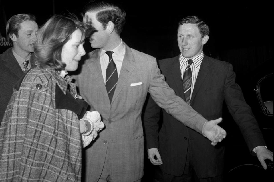 An early picture of Charles, Camilla, and her first husband, Andrew Parker-Bowles (PA)