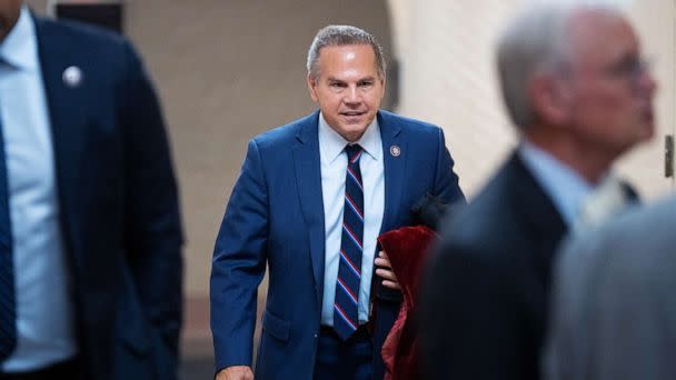 PHOTO: Rep. David Cicilline leaves the House Democrats caucus meeting at the U.S. Capitol in Washington, D.C., Nov. 15, 2022. (CQ-Roll Call via Getty Images)