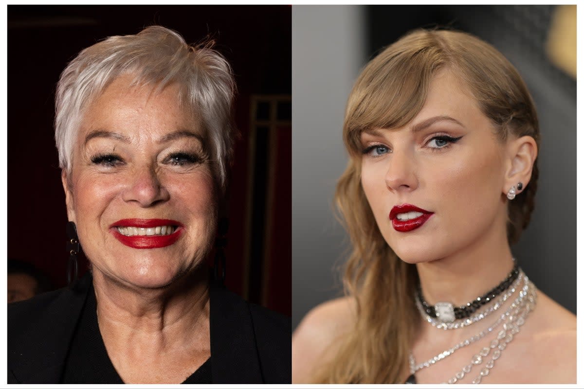 Denise Welch and Taylor Swift (Getty)