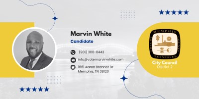 Marvin White is seeking election to the District 2 seat on the Memphis City Council in the Oct. 5, 2023 election.