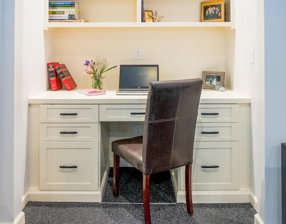 Abigail’s office is a secluded area of the home where she can concentrate on the needs of her clients.