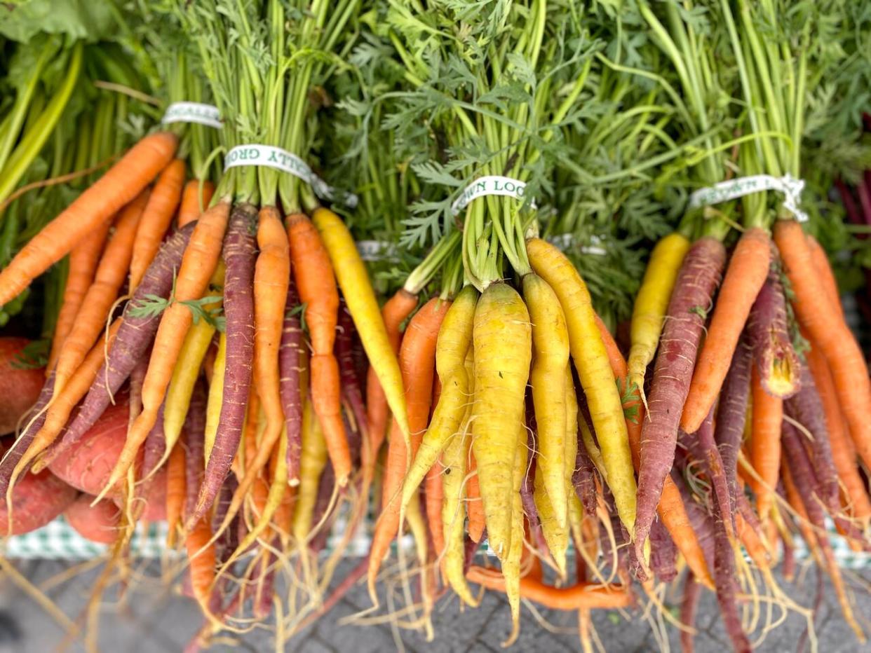 In surveys done last year, Nova Scotians say they spent from 27 per cent to 34 per cent of their grocery money on local food.  (Matthew Howard/CBC - image credit)