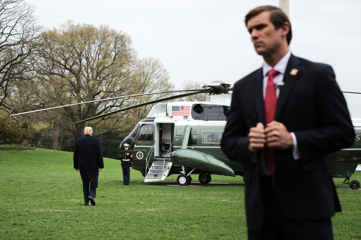 President Donald Trump Departs White House For Border Trip secret service protection (Chip Somodevilla / Getty Images file)