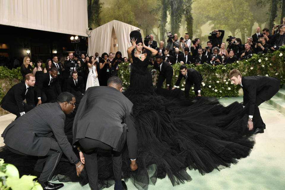 Cardi B attends The Metropolitan Museum of Art's Costume Institute benefit gala celebrating the opening of the "Sleeping Beauties: Reawakening Fashion" exhibition on Monday, May 6, 2024, in New York. (Photo by Evan Agostini/Invision/AP)