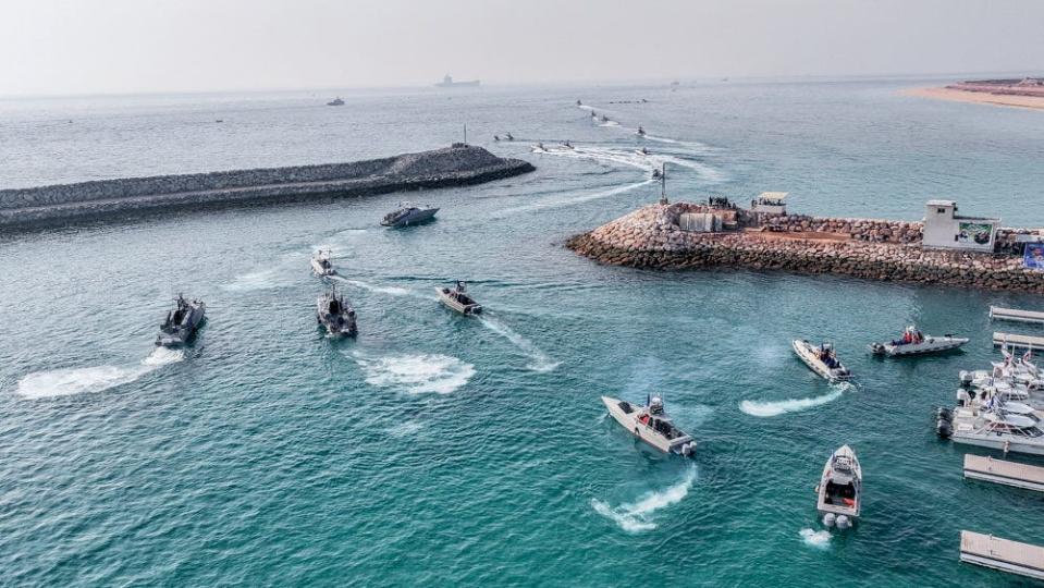 Iran Islamic Revolutionary Guard Corps speedboats