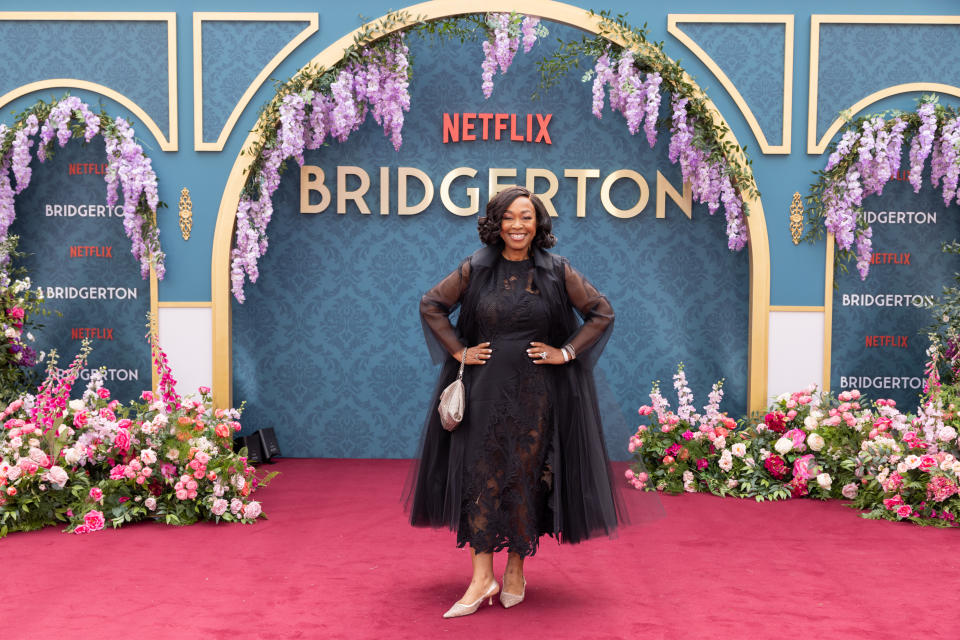 Shonda Rhimes attends the UK Premiere of Netflix's 'Bridgerton' Season 3 Part 2 at Odeon Luxe Leicester Square, in London on June 12th, 2024. (Photo by StillMoving.Net for Netflix)