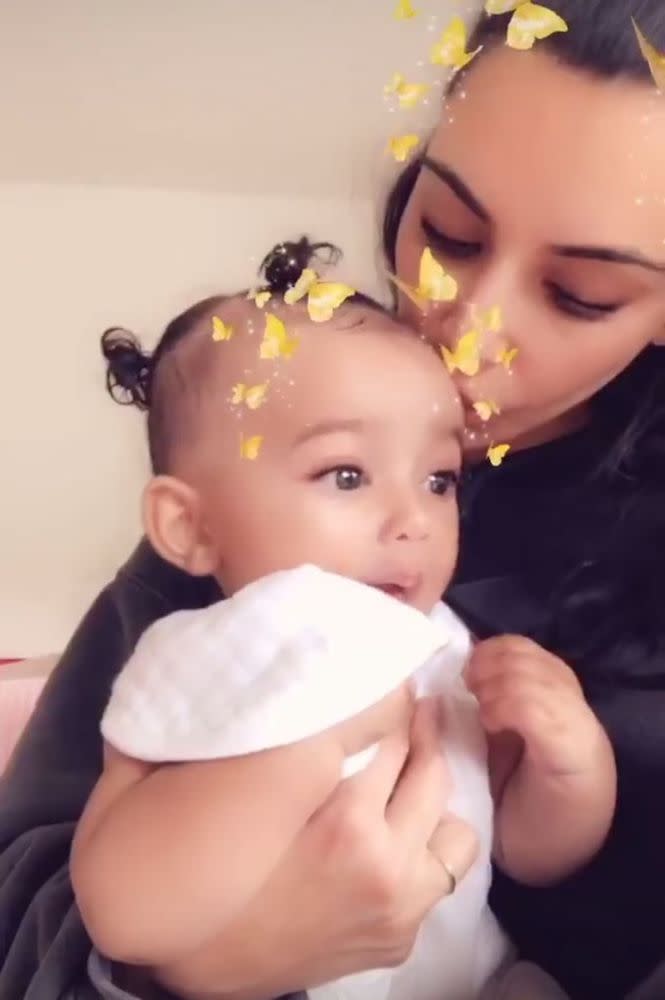 Kim Kardashian West and daughter Chicago