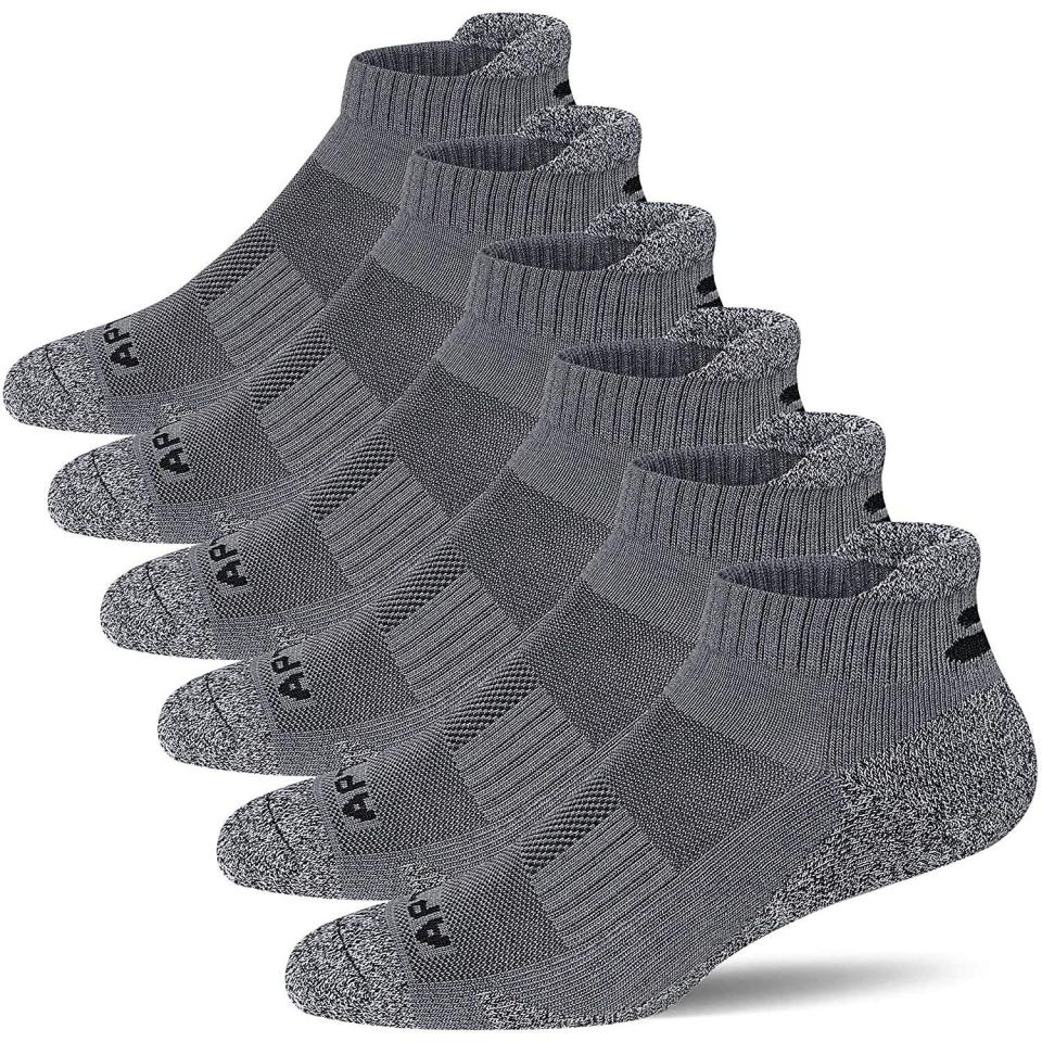 Performance Cushion Ankle Athletic Running Socks (6-Pack)