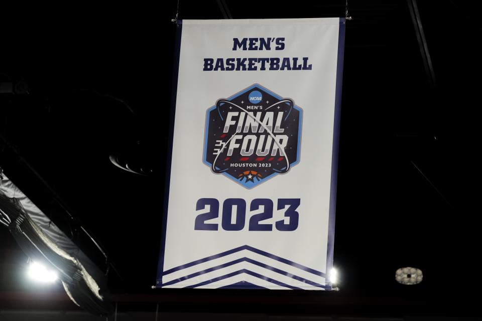 Nov 14, 2023; Boca Raton, Florida, USA; A detailed view of the Final Four Banner at Eleanor R. Baldwin Arena prior to a game between the Florida Atlantic Owls and the Eastern Michigan. Mandatory Credit: Rich Storry-USA TODAY Sports