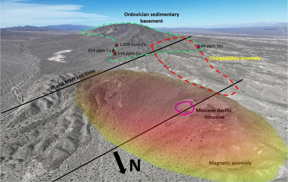 Cerro Negro project summary looking SSW.