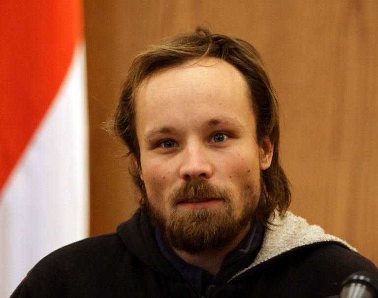 German journalist Billy Six is pictured during a press conference in Damascus on March 5, 2013. A Syrian minister handed him over to the Russian ambassador. His employers said he had been out of contact for almost four months