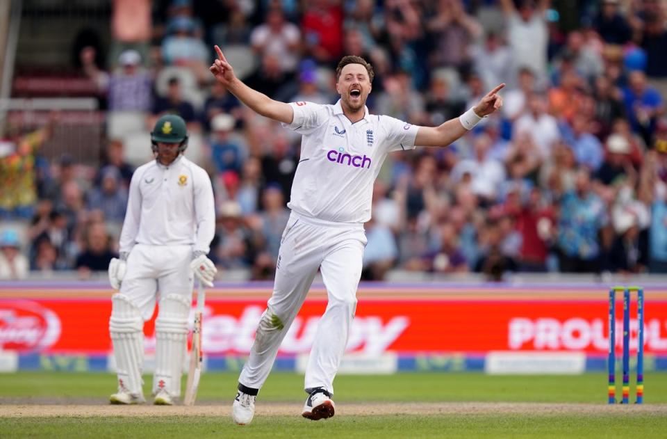 Ollie Robinson led the victory charge (Mike Egerton/PA) (PA Wire)