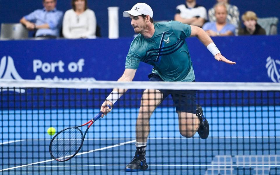 Andy Murray returns the ball - AFP