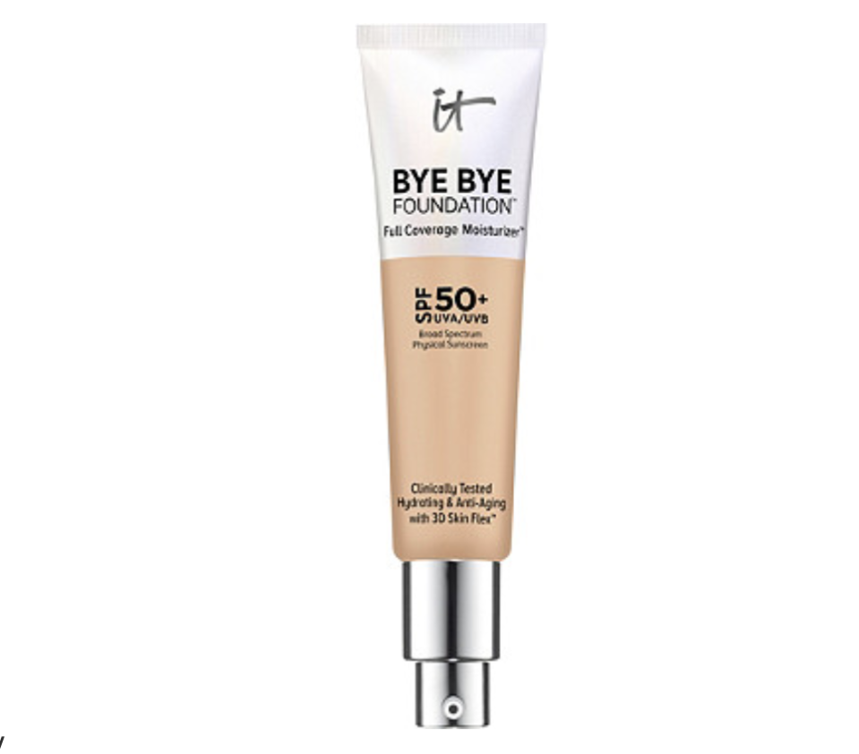 13) It Cosmetics Bye Bye Foundation Full Coverage Moisturizer with SPF 50+