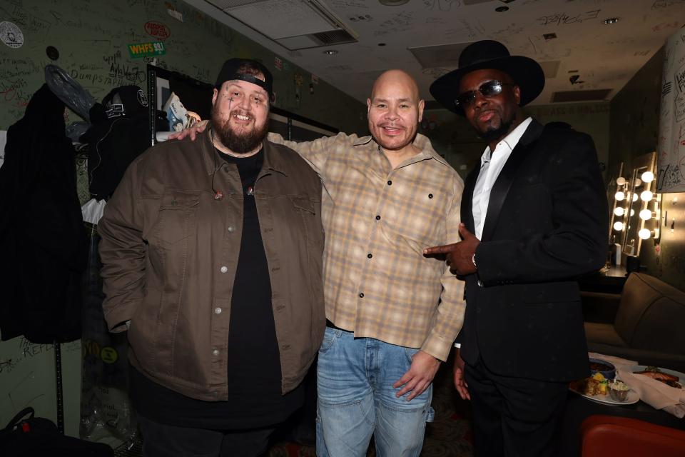Jelly Roll, Fat Joe, and Wyclef Jean attend Fat Joe, Jelly Roll, and Wyclef Jean Perform At The Power To The Patients Event at Hamilton Live on January 10, 2024, in Washington, DC.