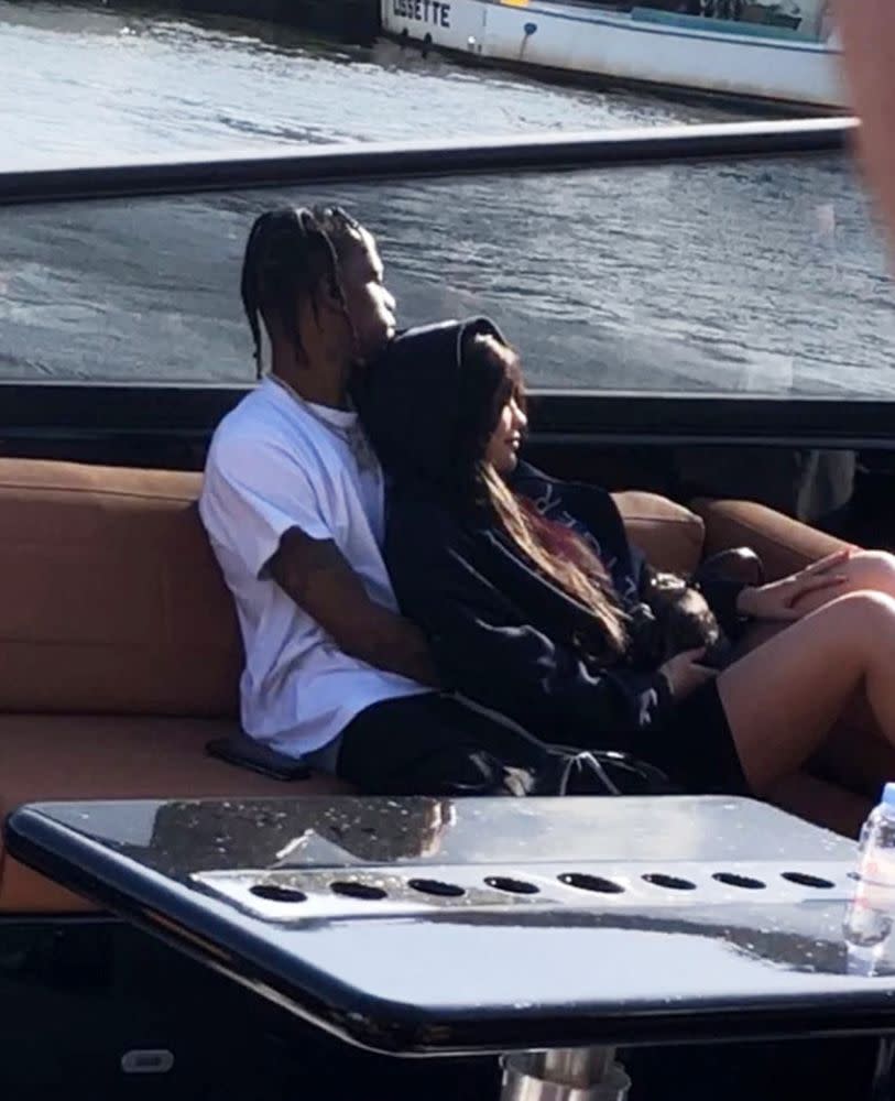 Kylie Jenner and Travis Scott in Miami on Sunday
